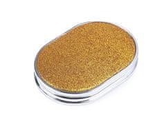 Kraftika 1ks 2 zlatá kosmetické zrcátko s glitry