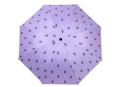 Kraftika 1ks fialová lila dámský / dívčí skládací deštník kočka