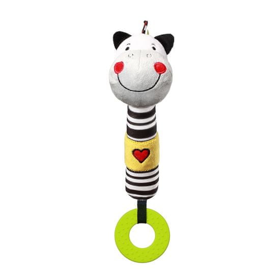 BabyOno Plyšová pískací hračka s kousátkem zebra Zack