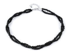 Kraftika 1ks (80) černá perlový náhrdelník