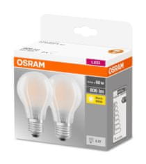 Osram LED FIL CL A 60 FR, 7,2 W / 827, E27 GL FR, 2 ks
