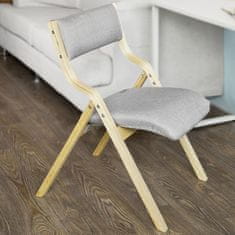 SoBuy FST40-HG skládací židle Kuchyňská židle s čalouněným sedákem