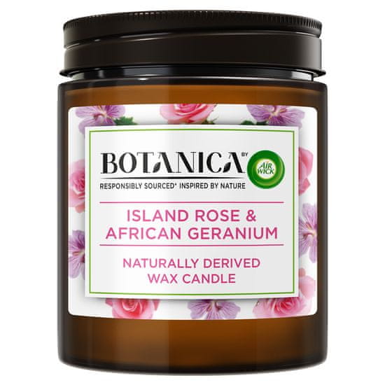 Air wick Botanica by svíčka - Exotická růže a africká pelargónie 205 g
