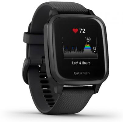 Chytré hodinky Garmin VENU SQ Music, LCD displej, smart watch, pokročilé, zdravotné funkcie, tep, dych, menštruačný cyklus, pitný režim, metabolizmus, kalórie, vzdialenosti, kroky, aktivita, odpočinok, spánok, plávanie, vodeodolnosť 5 ATM