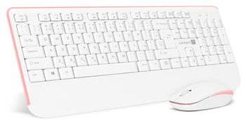 Connect IT Combo, CZ/SK, bílá/růžová (CKM-7801-CS) myš klávesnice CZ/SK layout
