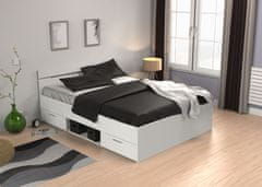 Nejlevnější nábytek LETENYE, postel 140x200 cm, bílá