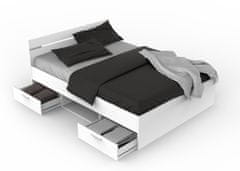 Nejlevnější nábytek LETENYE, postel 140x200 cm, bílá