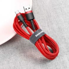 BASEUS Cafule kabel USB / USB-C QC3.0 2A 3m, červený