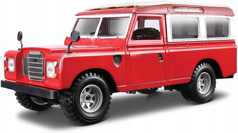 Levně BBurago 1:24 Land Rover červená