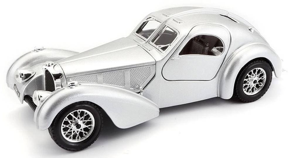 Levně BBurago 1:24 Bugatti Atlantic stříbrná