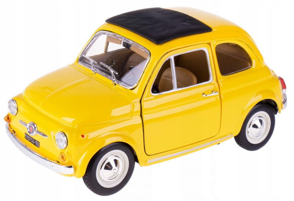 BBurago 1:24 Fiat 500 F 1965 žlutá