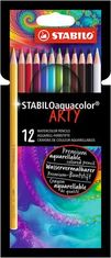 Stabilo Akvarelové pastelky "Aquacolor ARTY", 12 různých barev