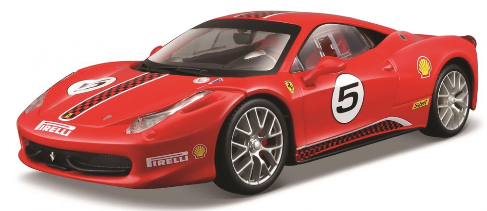 Levně BBurago 1:24 Ferrari Racing 458 Challenge červená
