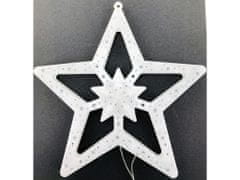 commshop Svítící LED hvězda - teplá bílá (28 cm)
