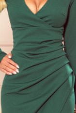 Numoco Dámské asymetrické šaty Chaparent zelená M
