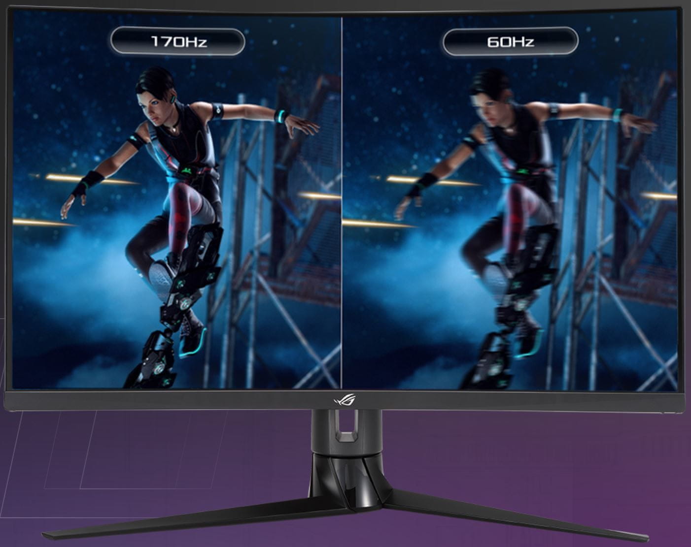 gamer monitor Asus XG32VC (90LM03S0-B04170) G-Sync compatible full hd 165 hz akadozás nélkül