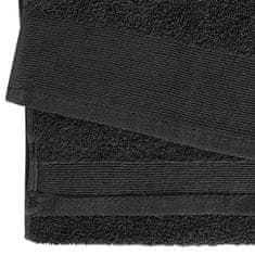 Greatstore Sada koupelových osušek 2 ks bavlna 450 g/m2 100 x 150 cm černá