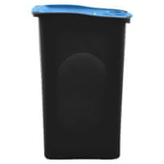 Greatstore Odpadkový koš s víkem 50 l černý a modrý