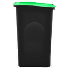 Greatstore Odpadkový koš s víkem 50 l černý a zelený