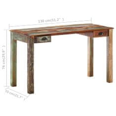 shumee Psací stůl 130 x 55 x 76 cm masivní recyklované dřevo