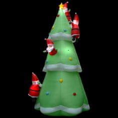 Greatstore Vánoční nafukovací strom se santou LED IP44 500 cm XXL textil