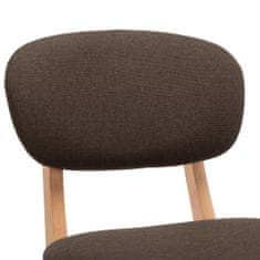 shumee Barové židle 2 ks hnědé textil