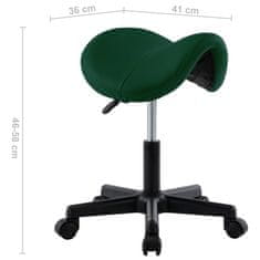 Greatstore Pracovní stolička zelená umělá kůže