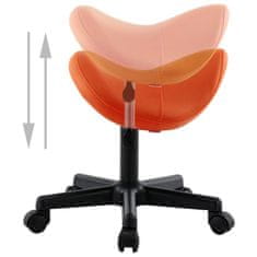 Greatstore Pracovní stolička oranžová umělá kůže