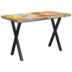 Greatstore Jídelní stůl nohy ve tvaru X 140 x 70 x 77 cm recyklované dřevo