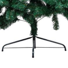 Greatstore Umělý vánoční půl stromek se stojanem zelený 210 cm PVC