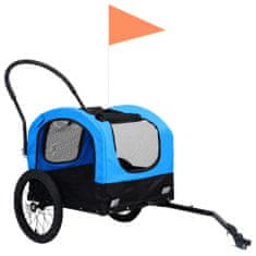 Petromila Vozík pro psa za kolo a na běhání 2 v 1 modrý a černý