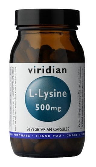 VIRIDIAN nutrition L-Lysine, 90 kapslí