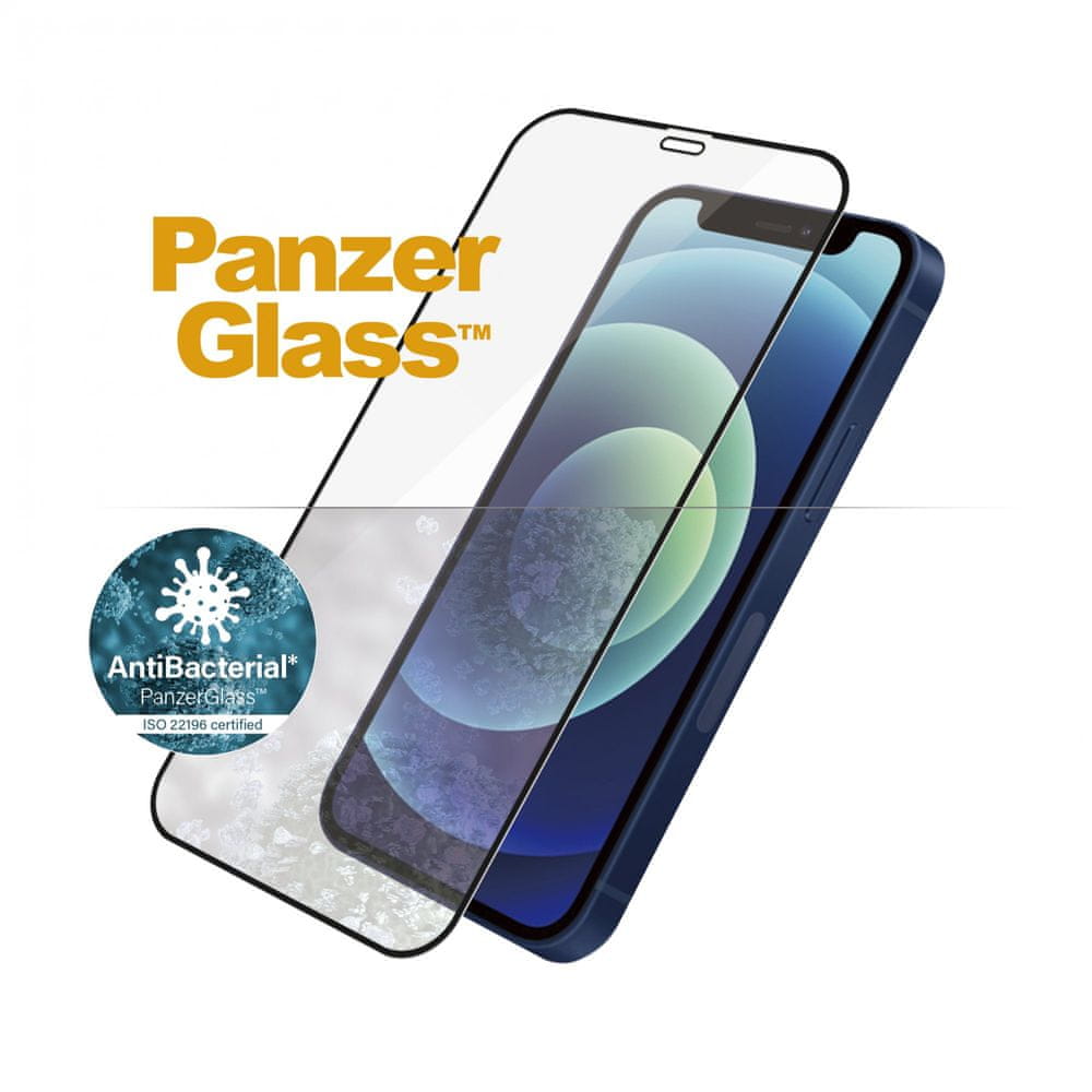 Levně PanzerGlass Edge-to-Edge Antibacterial pro Apple iPhone 12 Mini 5,4″ 2710, černé