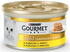 Purina Gourmet Gold cat konz.-Savoury Cake kuře,mrkev 85 g