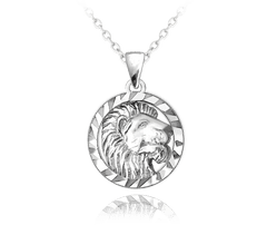 MINET Stříbrný náhrdelník Zodiac znamení LEV