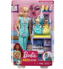 Mattel Barbie Povolání herní set Dětská lékařka DHB63