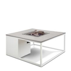 COSI Stůl s plynovým ohništěm COSI- typ Cosiloft 100 bílý rám / šedá deska