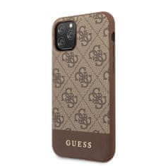 Guess Guess 4G Stripe Zadní Kryt pro iPhone 11 Brown