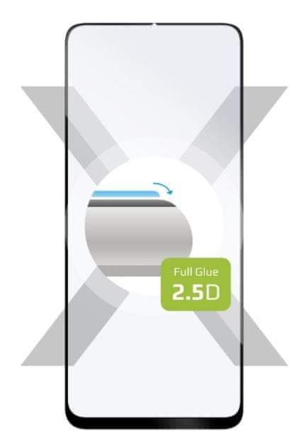 FIXED Ochranné sklo Full-Cover pro Realme X50 5G, lepení přes celý displej, černé FIXGFA-595-BK