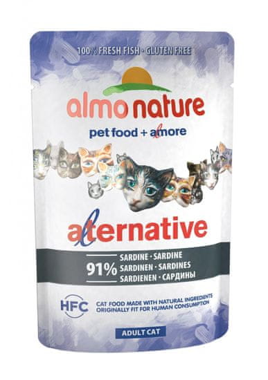 Almo Nature Alternative WET CAT sardinky 24x55 g EXPIRACE 31/7/2022