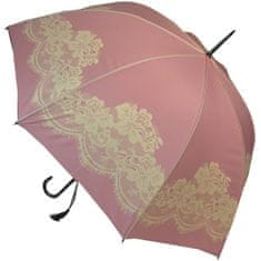Blooming Brollies Dámský holový deštník Pink Vintage lace BCSVP
