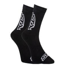 Styx Ponožky vysoké černé s bílým logem (HV960) - velikost M