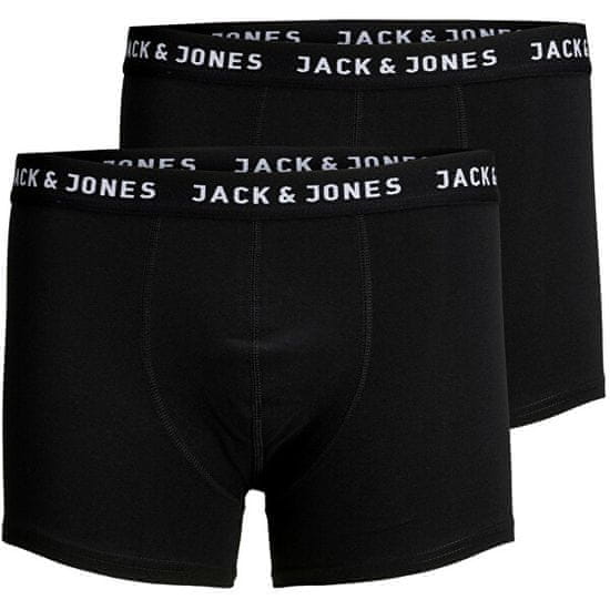 Jack&Jones 2 PACK - pánské boxerky JACJON 12138235 Black