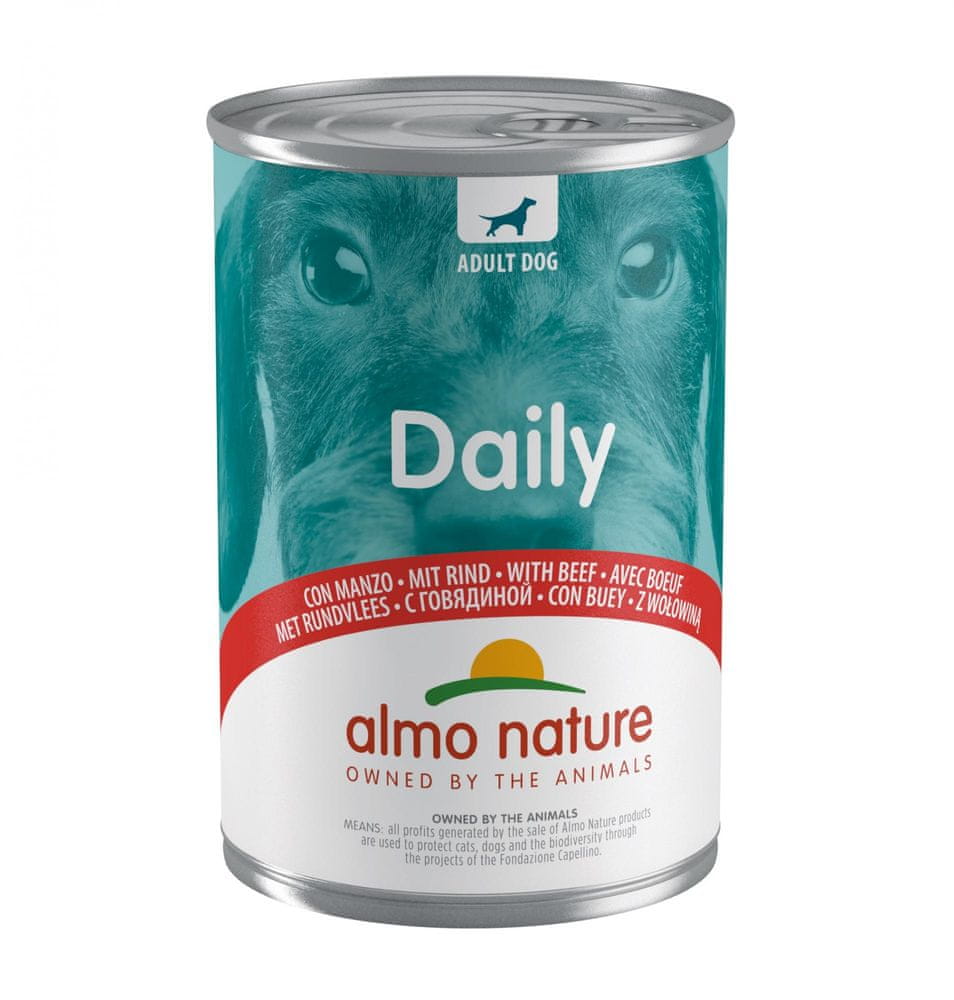 Almo Nature Daily Menu WET DOG s hovězím 24x400 g