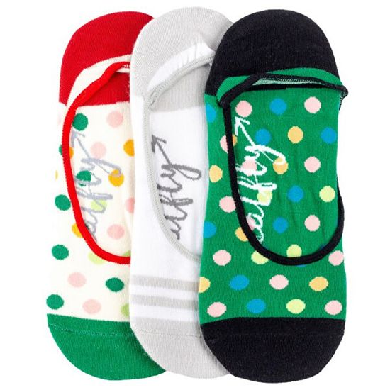MEATFLY 3 PACK - dámské ponožky Low socks S19 K/Green