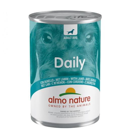 Almo Nature Daily Menu WET DOG s jehněčím 24x400 g