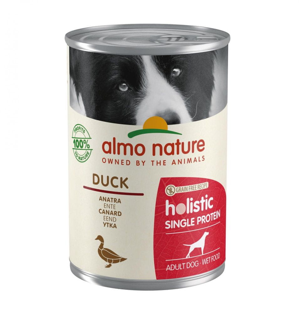 Almo Nature 100% single protein kachna 24x400 g