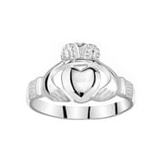 Silvego Dámský celostříbrný prsten Claddagh ZTR96391 (Obvod 59 mm)