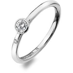 Hot Diamonds Luxusní stříbrný prsten s topazem a diamantem Willow DR206 (Obvod 59 mm)