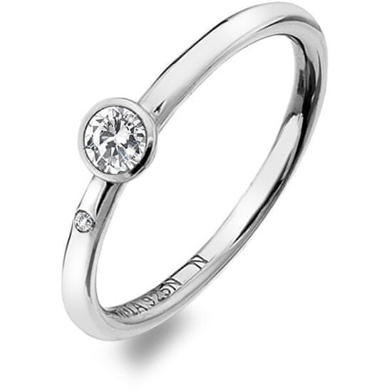 Hot Diamonds Luxusní stříbrný prsten s topazem a diamantem Willow DR206